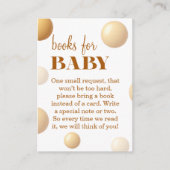 Golden Balloon Books for Baby Neutral Shower エンクロージャーカード (正面)
