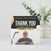 Golden Balloon Retirement Party Photo Invitation (スタンド正面)