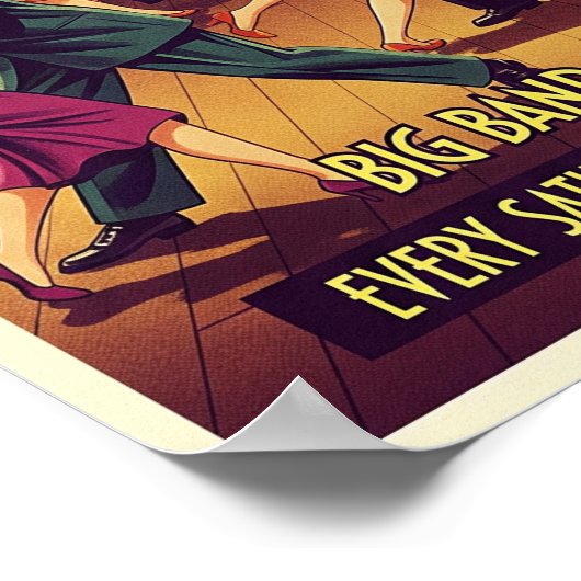 Golden Ballroom Big Band Dance Night ポスター (角)