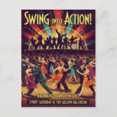 Golden Ballroom Big Band Dance Night ポストカード (正面)