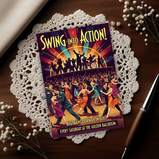 Golden Ballroom Big Band Dance Night ポストカード