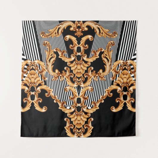 Golden baroque ornament タペストリー (正面)