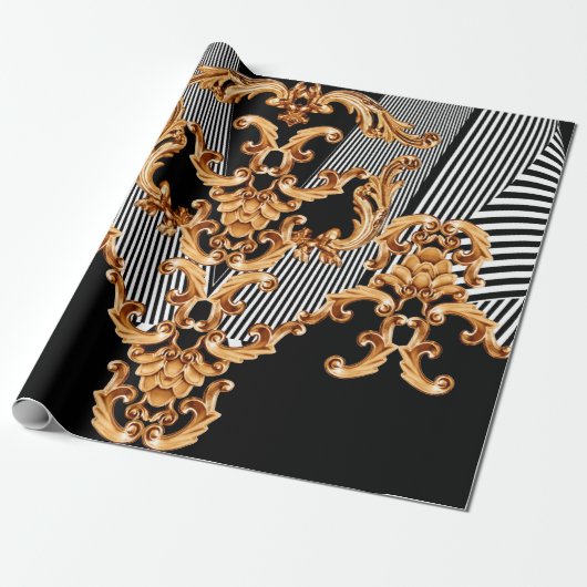 Golden baroque ornament ラッピングペーパー (アンロールド)