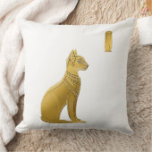 Golden Bastet – エジプトの猫の保護女神 クッション (ブランケット)