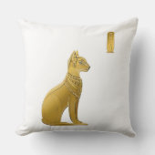 Golden Bastet – エジプトの猫の保護女神 クッション (正面)