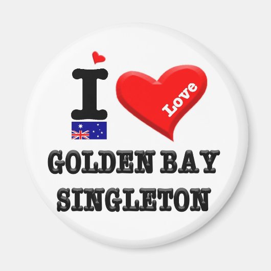 GOLDEN BAY-SINGLETON - I Love マグネット (正面)