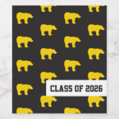 Golden Bear Graduation Party or Reunion ワインラベル (シングルラベル)