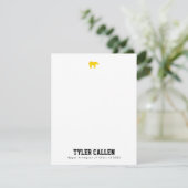 Golden Bear Varsity Notecard with Yellow Backer 招待状 (スタンド正面)