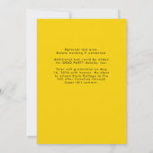 Golden Bear Varsity Text-only Backer 招待状 (裏面)