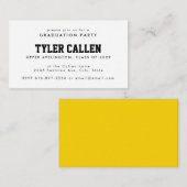 Golden Bear Varsity Text-only Grad Party エンクロージャーカード (正面/裏面)
