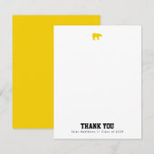 Golden Bear Varsity Thank You with Yellow Backer 招待状 (正面/裏面)