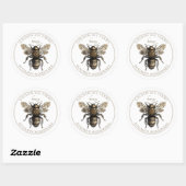 Golden Bee Honey Farms Sticker ラウンドシール (シート)