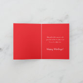 Golden bells and red bow watercolor Christmas カード (内部)