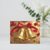 Golden Bells Holiday Postcard ポストカード (スタンド正面)