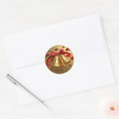 Golden Bells Holiday Sticker ラウンドシール (封筒)