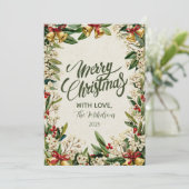 Golden Bells Holly Christmas シーズンカード (スタンド正面)