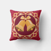 Golden Bells in a Circular Frame クッション (裏面)