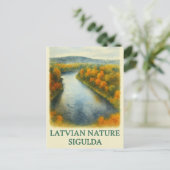 Golden Bend – Autumn in Sigulda ポストカード (スタンド正面)