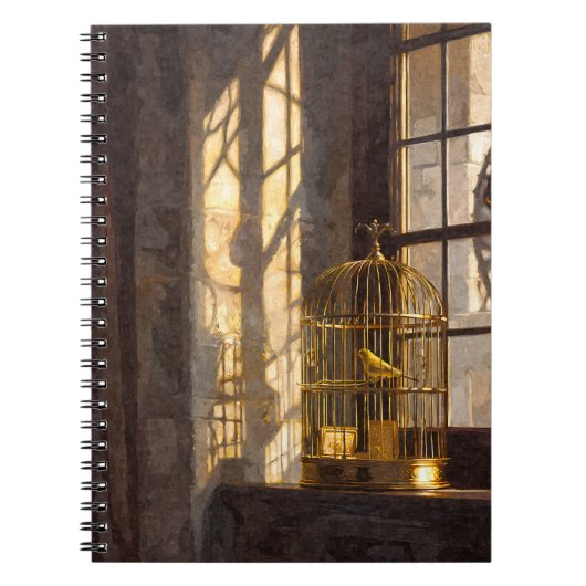 Golden Birdcage Sunlight Notebook ノートブック (正面)