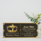 Golden birthday Party Ticket Invitation 招待状 (スタンド正面)