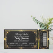 Golden Birthday Party Ticket Invitation 2026 招待状 (スタンド正面)