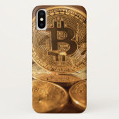 Golden Bitcoin cryptocurrency phone cover Case-Mate iPhoneケース (裏面)