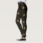 Golden Black Leggings Pattern レギンス (左)