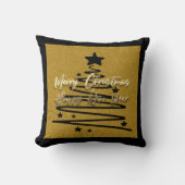 Golden Black Throw Pillow クッション (正面)