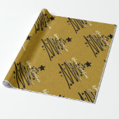 Golden Black Wrapping Paper ラッピングペーパー (アンロールド)