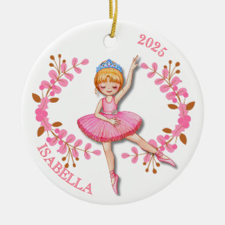 Golden Blonde Ballerina Ornament セラミックオーナメント