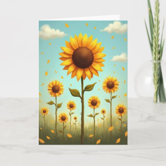 Golden Bloom Field Pattern Card カード (正面)