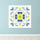 Golden Bloom Harmony キャンバスプリント (インサイチュ (ウッドフロア))