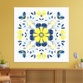 Golden Bloom Harmony キャンバスプリント (インサイチュ (リビング))