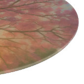 Golden Bloom – Sunset Garden Painting カッティングボード (角)