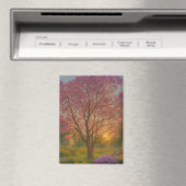 Golden Bloom – Sunset Garden Painting マグネット (インサイチュ (食洗機))