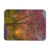 Golden Bloom – Sunset Garden Painting マグネット (横)