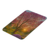 Golden Bloom – Sunset Garden Painting マグネット (左側)