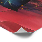 Golden Bloom – Vibrant Abstract Floral Expression ポスター (角)