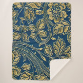 Golden Blossom Elegance  シェルパブランケット (正面)