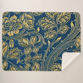 Golden Blossom Elegance  シェルパブランケット (正面(横))