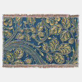 Golden Blossom Elegance  スローブランケット