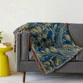 Golden Blossom Elegance  スローブランケット