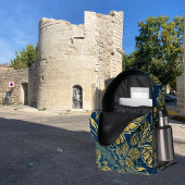 Golden Blossom Elegance  プリントバックパック