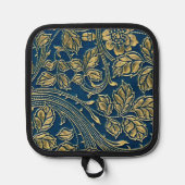 Golden Blossom Elegance 鍋敷き (正面)