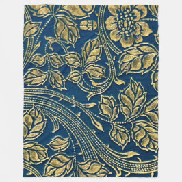 Golden Blossom Elegance  Fleece Blanket フリースブランケット