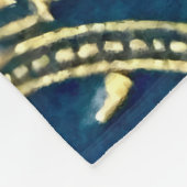 Golden Blossom Elegance  Fleece Blanket フリースブランケット (角)