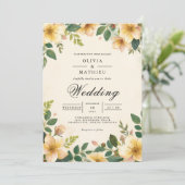 Golden Blossom Flourish Wedding 招待状 (スタンド正面)