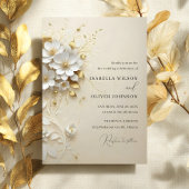 Golden Blossom Wedding Invitation 招待状