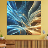 Golden Blue キャンバスプリント (インサイチュ (リビング))