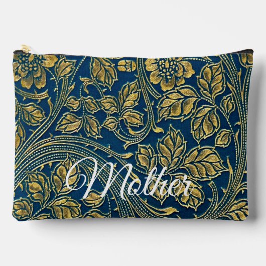 Golden Blue Elegance アクセサリーポーチ (正面)
